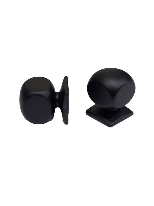 Italian Brass Furniture Knob Omp Porro 11419-000-20a1 Matte Black Diameter 22