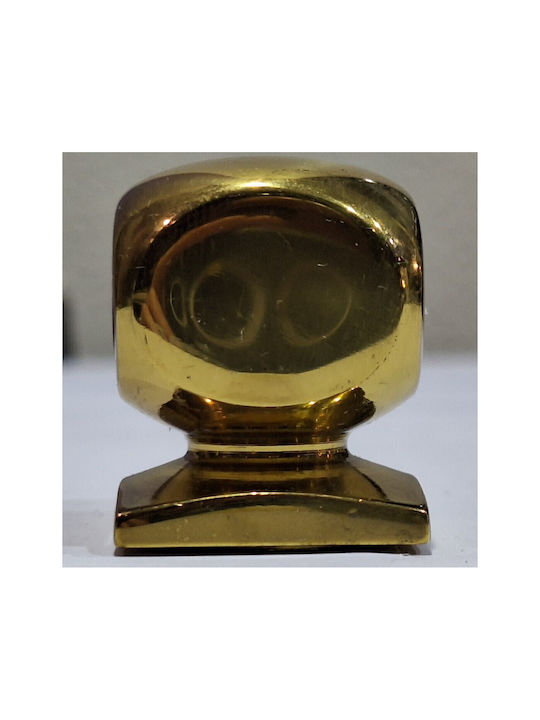 Italian Brass Furniture Knob Omp Porro 11408-000-20a1 1 Piece Glossy Gold Diameter 25
