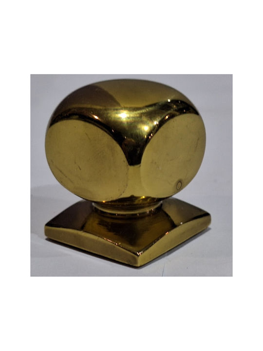 Italian Brass Furniture Knob Omp Porro 11408-000-20a1 1 Piece Glossy Gold Diameter 25