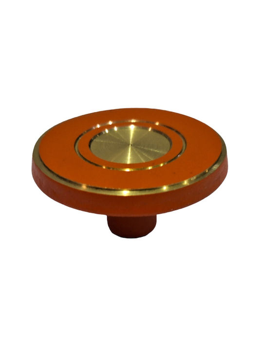 Italienisches Messing Möbelknopf Euro-fer 11040-brz2 Gold-Orange Durchmesser 25
