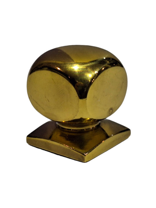Italian Brass Furniture Knob Omp Porro 11408-000-20a1 1 Piece Glossy Gold Diameter 25