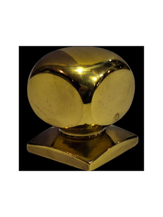 Italian Brass Furniture Knob Omp Porro 11408-000-20a1 1 Piece Glossy Gold Diameter 25