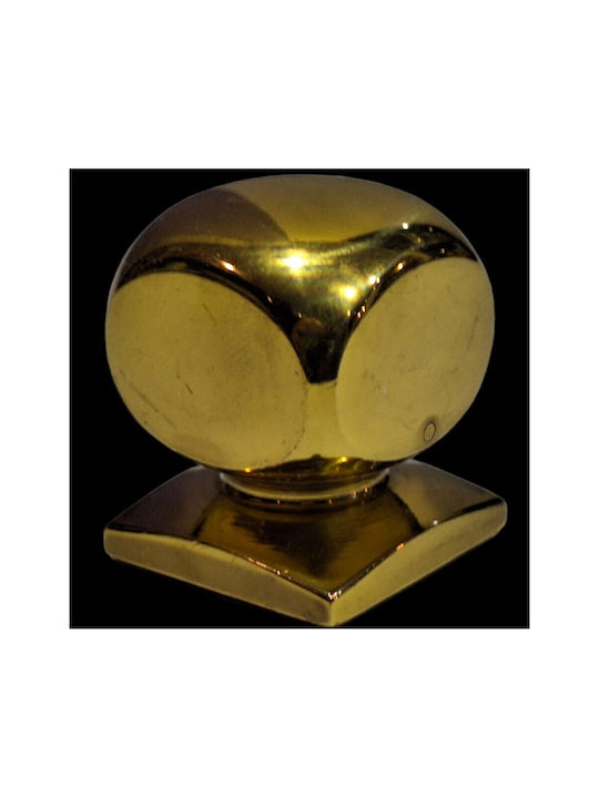 Italian Brass Furniture Knob Omp Porro 11408-000-20a1 1 Piece Glossy Gold Diameter 25