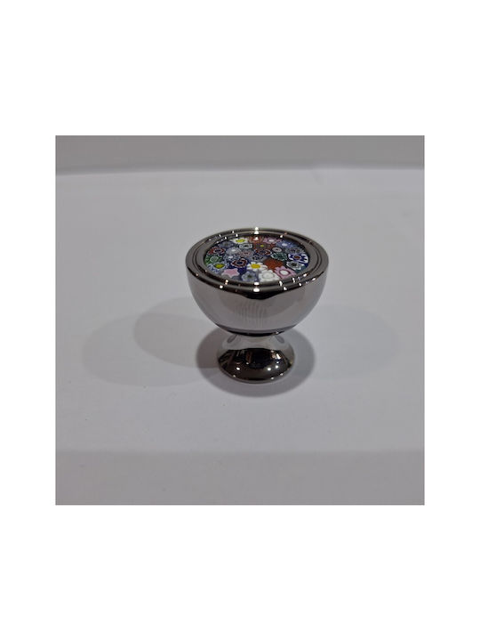 Crystal Handmade Italian Furniture Knob Omp Porro 11421-oro1 Dia 27 Chrome Glossy Mourano