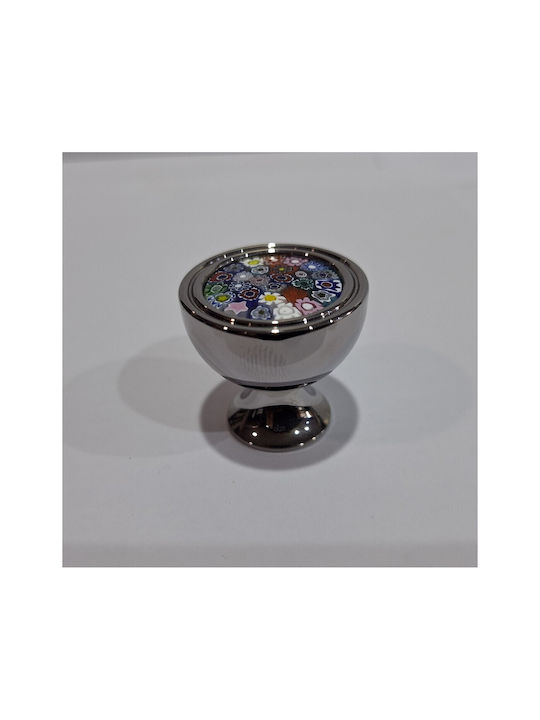 Crystal Handmade Italian Furniture Knob Omp Porro 11421-oro1 Dia 27 Chrome Glossy Mourano