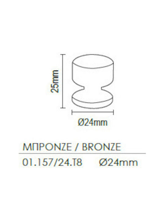 Möbelgriff Viometale 157 Ø24 Bronze