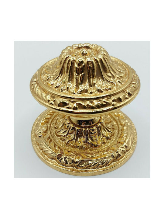 Spanischer Messing-Knopf Für Vordertür Coba 4876-oro2 Gold 24k Maße 70×70×65 Mm