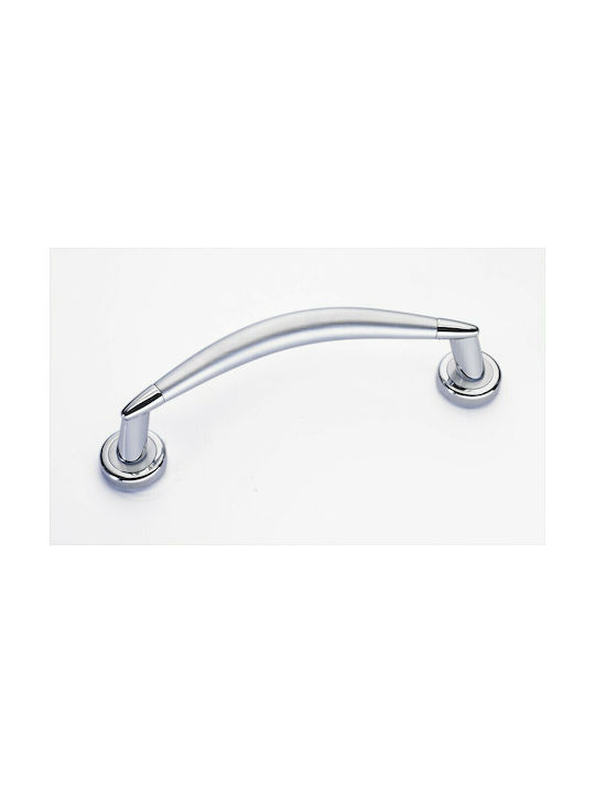 Italienische Messing Türgriff Fba 0454-2600-10c21 Chrom-Chrom Glänzend Maße 26,0cm