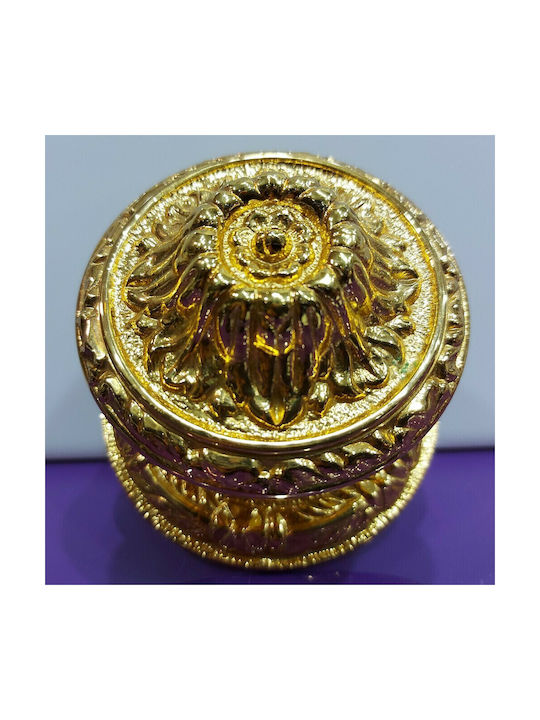 Spanischer Messing-Knopf Für Vordertür Coba 4876-oro2 Gold 24k Maße 70×70×65 Mm