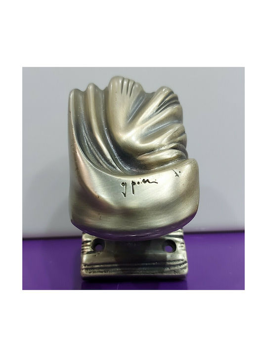 Italian Brass Front Door Knob Salice Paolo 4883-arg Antiqued Silver