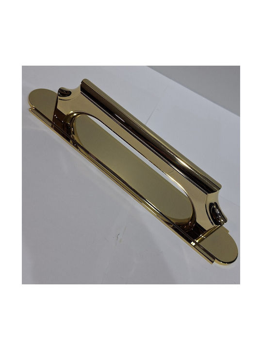 Italian Bronze Handmade Front Door Handle Acm 11272-178-24k Gold-Polished Dimension 17.8cm