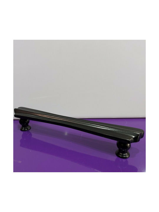 Spanish Brass Front Door Handle Mestre 10551-12b1 Matte Black Diameter 20.0cm
