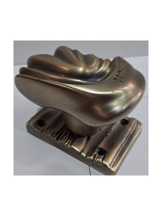 Italian Brass Front Door Knob Salice Paolo 4883-arg Antiqued Silver