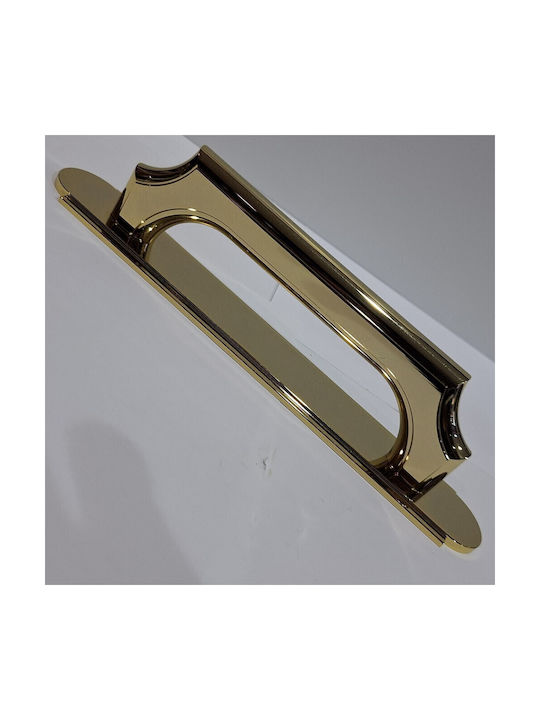 Italian Bronze Handmade Front Door Handle Acm 11272-178-24k Gold-Polished Dimension 17.8cm