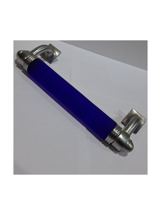 Italian Bronze Front Door Handle Steel Nova 4244-217-10c1 Mourano Crystal Length 21.7cm