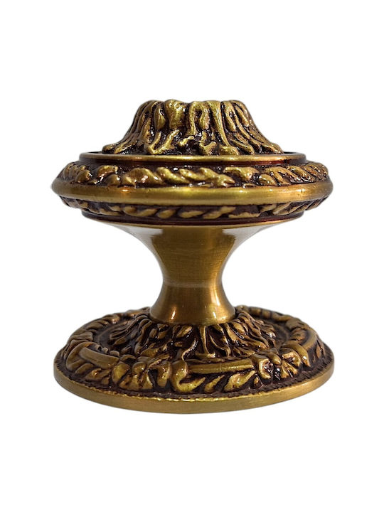 Spanish Brass Front Door Knob Coba 4874-000-20α1 Matte Gold Dimensions 70×70×61 Mm