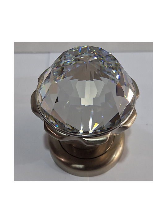 Spanish Brass Knob Mestre 4882-swa1 Swarovski Crystal