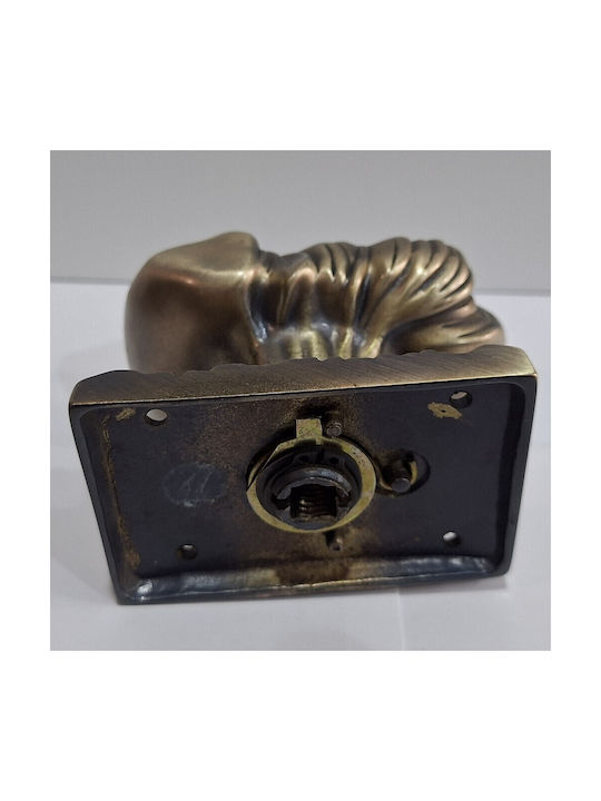 Italian Brass Front Door Knob Salice Paolo 4883-arg Antiqued Silver