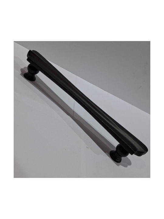 Spanish Brass Front Door Handle Mestre 10551-12b1 Matte Black Diameter 20.0cm