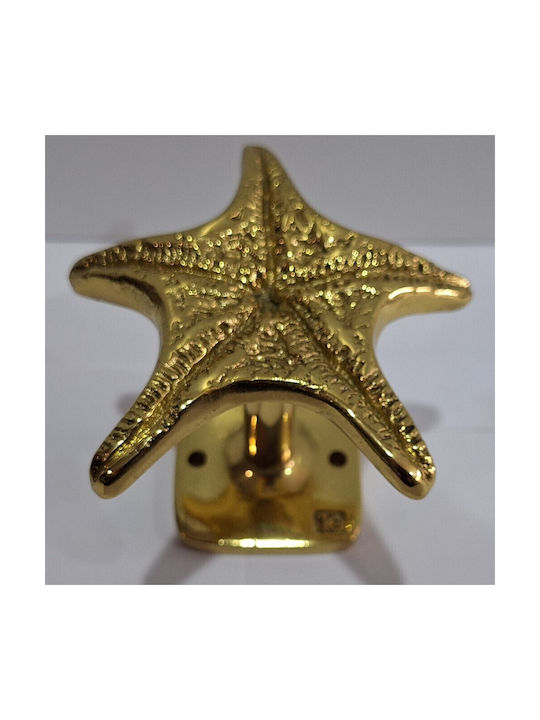 Handgefertigter Kupfer Spanischer Türknopf Coba 4885-Gold Hochglanz Maße 90 × 90 × 75 Mm