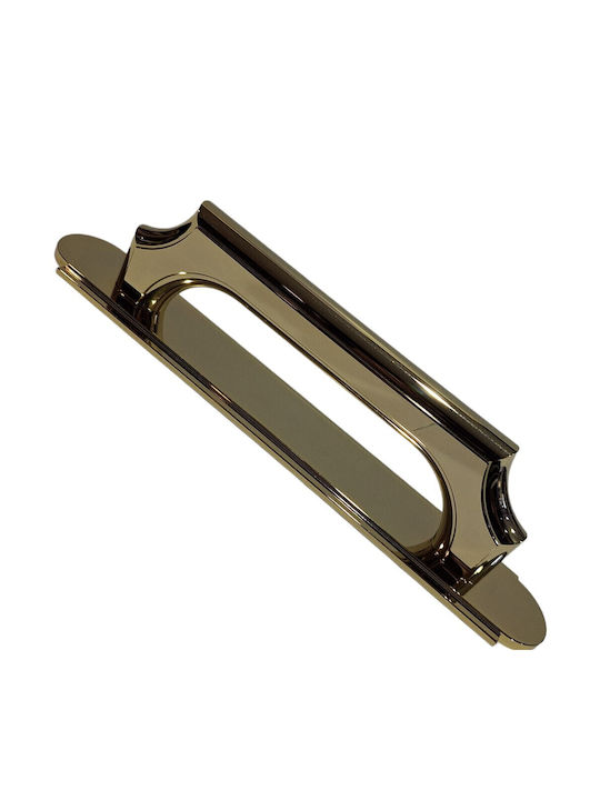 Italian Bronze Handmade Front Door Handle Acm 11272-178-24k Gold-Polished Dimension 17.8cm