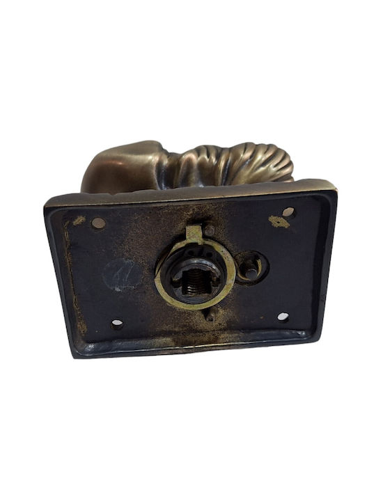 Italian Brass Front Door Knob Salice Paolo 4883-arg Antiqued Silver