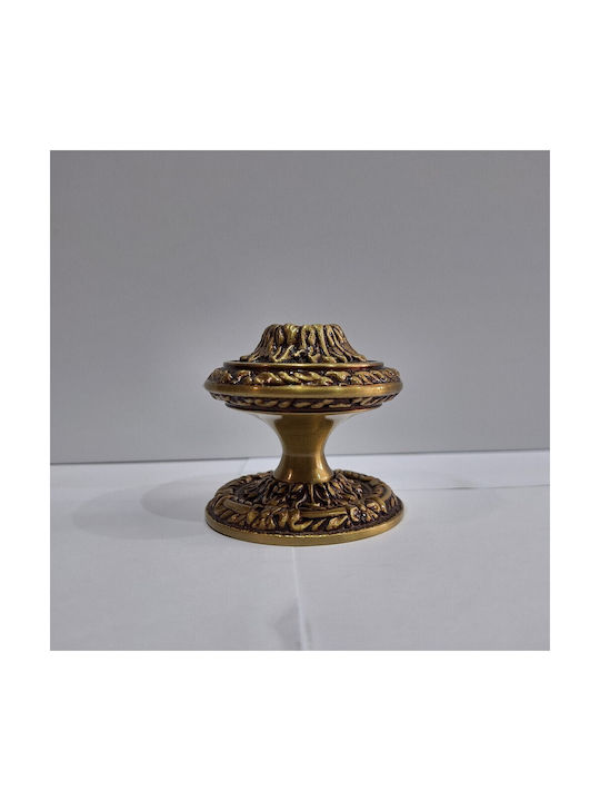 Spanish Brass Front Door Knob Coba 4874-000-20α1 Matte Gold Dimensions 70×70×61 Mm