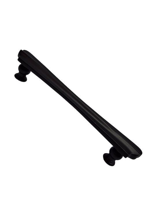 Spanish Brass Front Door Handle Mestre 10551-12b1 Matte Black Diameter 20.0cm