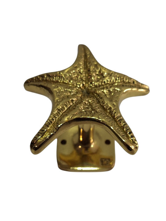 Handgefertigter Kupfer Spanischer Türknopf Coba 4885-Gold Hochglanz Maße 90 × 90 × 75 Mm