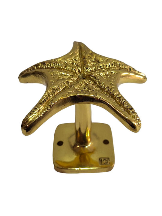 Handgefertigter Kupfer Spanischer Türknopf Coba 4885-Gold Hochglanz Maße 90 × 90 × 75 Mm