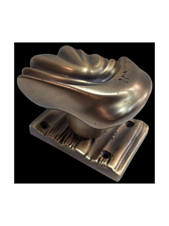 Italian Brass Front Door Knob Salice Paolo 4883-arg Antiqued Silver