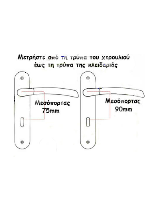 Door Handle Plate Chrome 1505