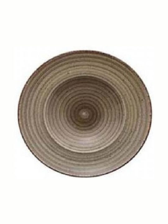 Güral Porselen Terra Avanos Plate Pasta made of Porcelain Terra with Diameter 26cm 6pcs