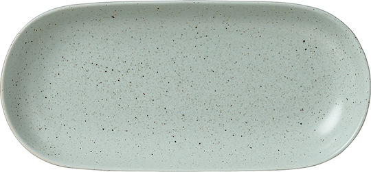 Dot Plate Shallow Oval made of Porcelain White 25x12cm