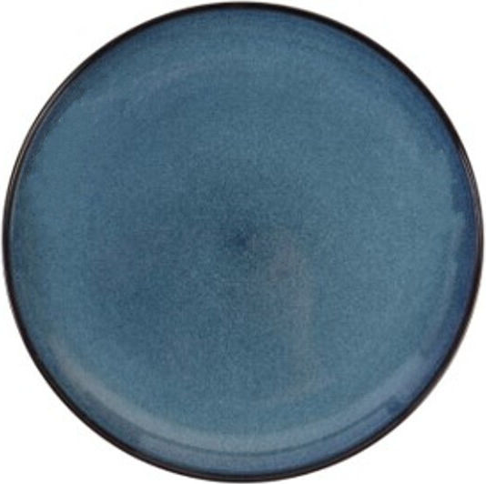Cryspo Trio Plate Desert Ceramic Blue with Diameter 21cm