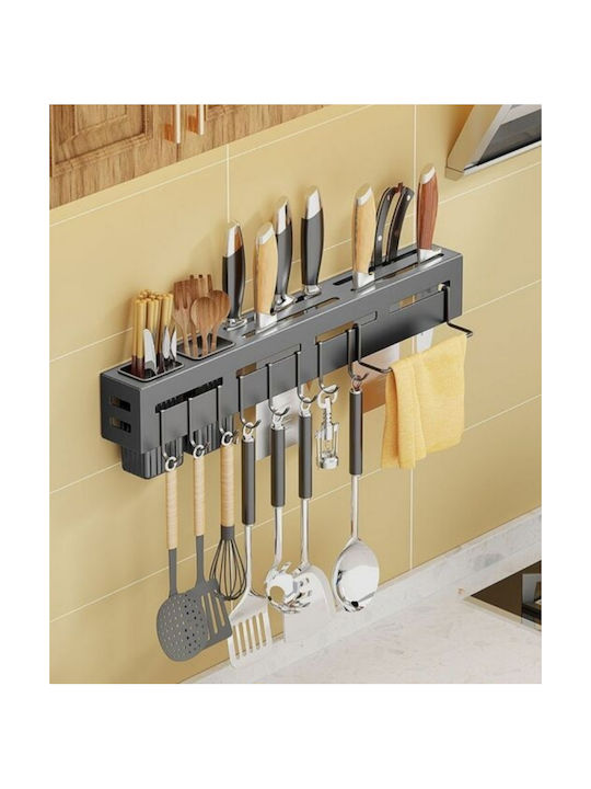 Wandmontage Metallisches Regal 60cm Schwarz