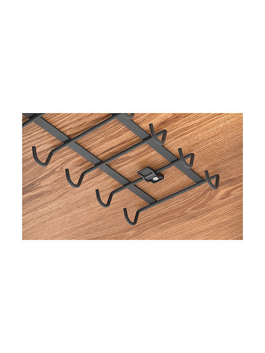 Metaltex Mug Stand My Mug Metallic 28x6x6cm Black