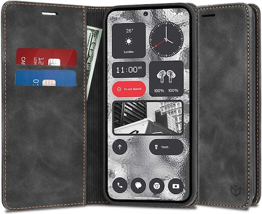 Wallet Piele artificială / Piele Negru (Nothing Phone 2)