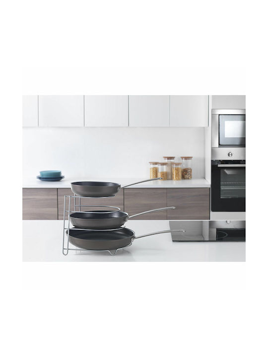 Metaltex Canyon Kitchen Organizer Racks Metallic in Silver Colour 23x27x23cm