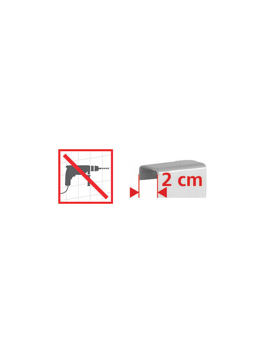 Wenko Κρεμαστό Ράφι Μεταλλικό 24x15x24.5εκ. Ασημί