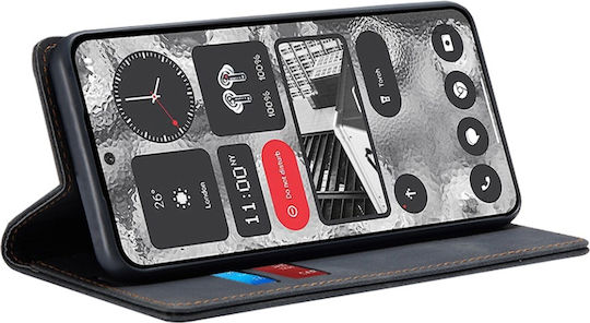 Wallet Piele artificială / Piele Negru (Nothing Phone 2)