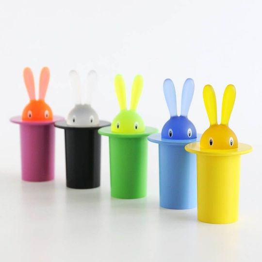 Alessi Alessi Zahnstocher-Etui Magic Bunny Kunststoff 7x7x14cm Schwarze