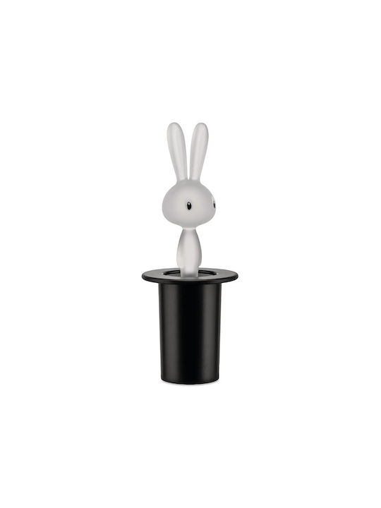 Alessi Toothpicks Case Magic Bunny Plastic 7x7x14cm Black
