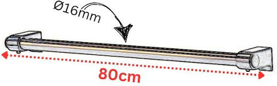 Tekno-Tel Küchenbügel Inox 80cm 5Stücke Silber