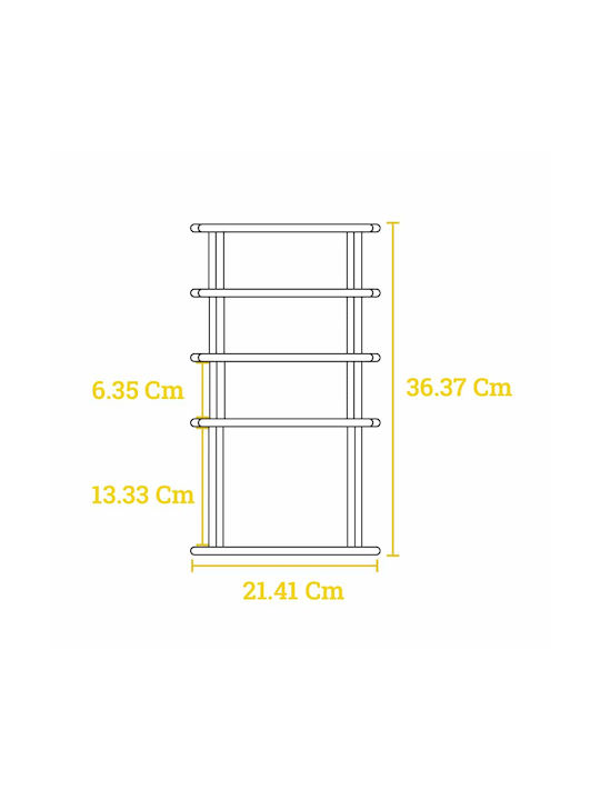 Lodge Kitchen Organizer Racks Metallic in Black Colour 21.4x36.4x28.1cm