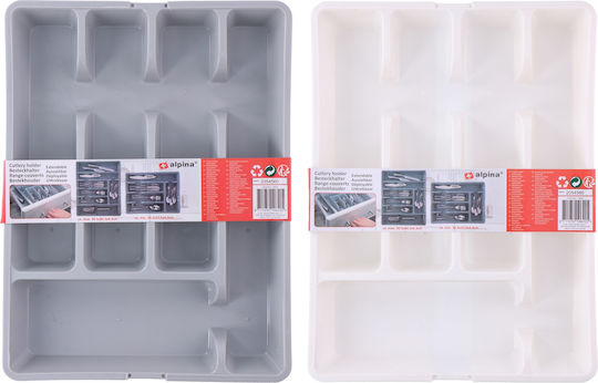 Alpina Appliances Drawer Cutlery Tray Opening Plastic 36.5x27.5x4.3cm White