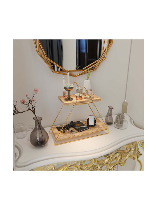Hanah Home Επιτοίχιο Ράφι Μεταλλικό 38x16x42εκ. Κίτρινο