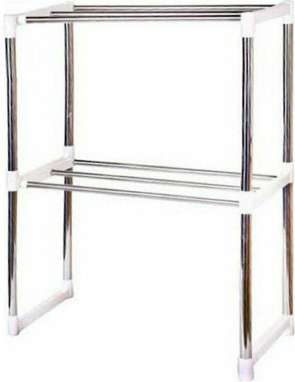 Metallische Basis für Mikrowelle 49,5x25x60,5cm Silber