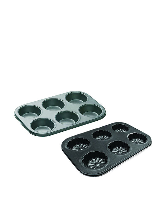 AGC Backform Törtchen/Muffins Aluminium 6 Plätze 26x18cm 2cm
