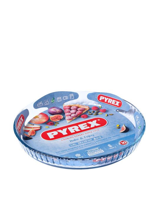 Pyrex No Coating Glass Tart Baking Pan 24x24cm